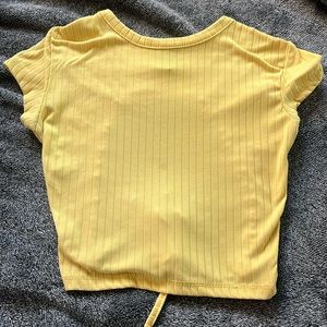 XS yellow crop top